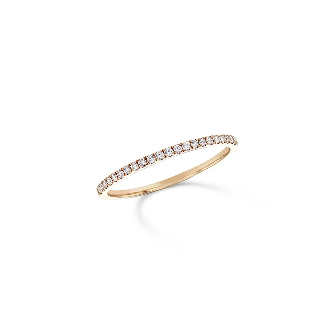 Round Diamond Stackable Band set in 14K Rose Gold