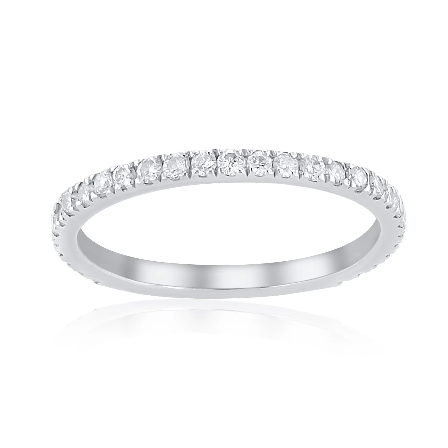 0.30 Carat Natural Diamond 3/4 Way Band Set in Platinum - Image 2