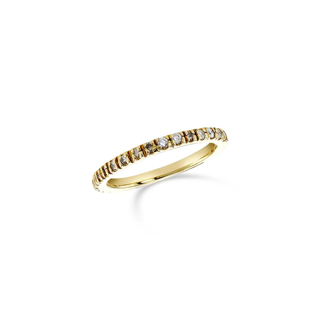 0.30 CT Round Diamond 14K Yellow Gold Band
