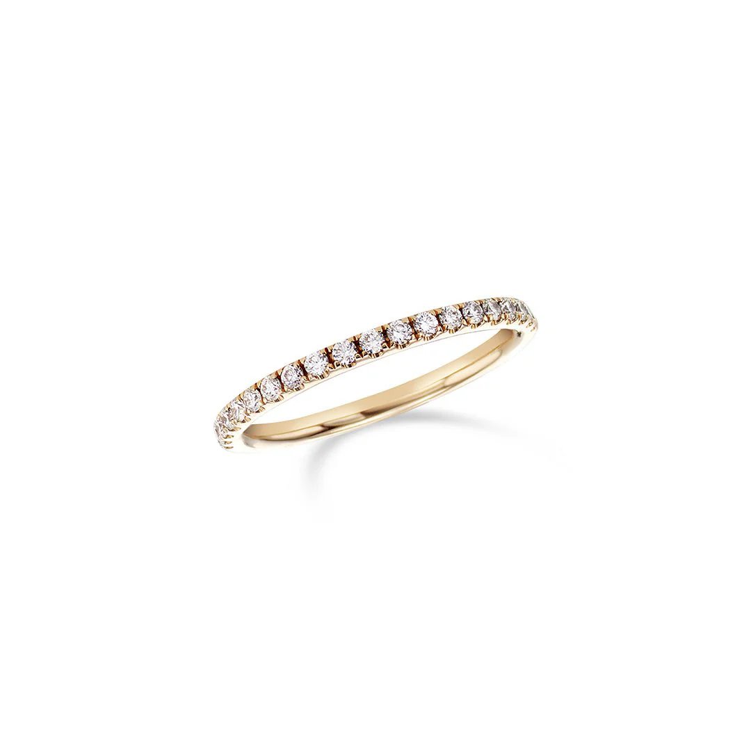 0.31 CT Round Diamond 14K Rose Gold Band