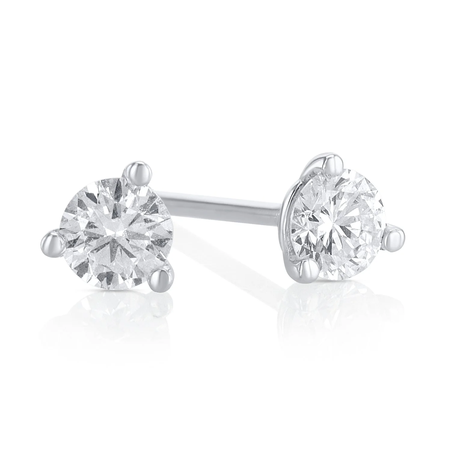 .33 Carats Round Lab Grown Diamond Stud Earrings