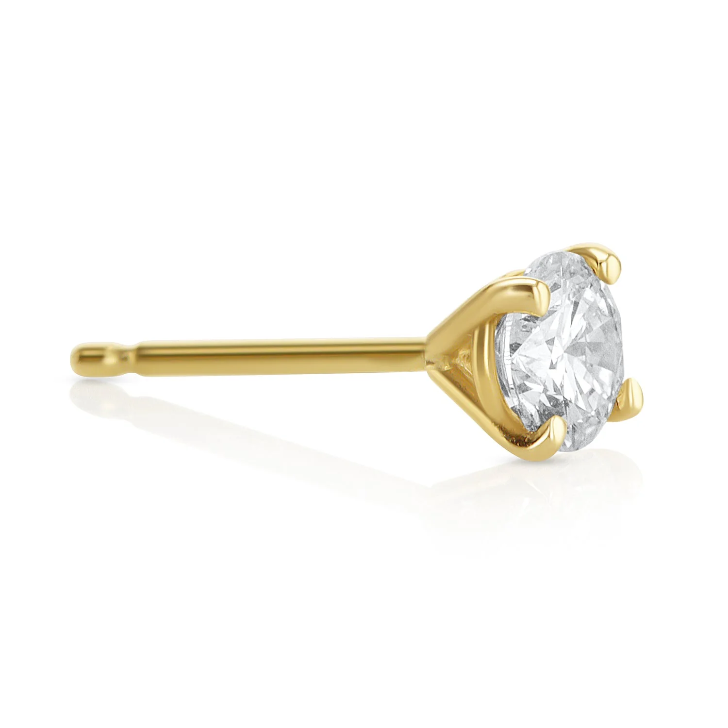 .56 Carats Round Lab Grown Diamond Stud Earrings - Image 2