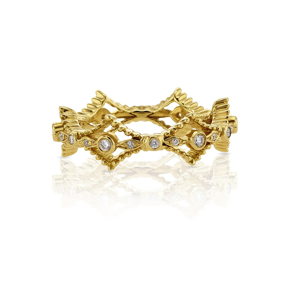 Diamond Stackable Fashion Band in 18K Yellow Gold