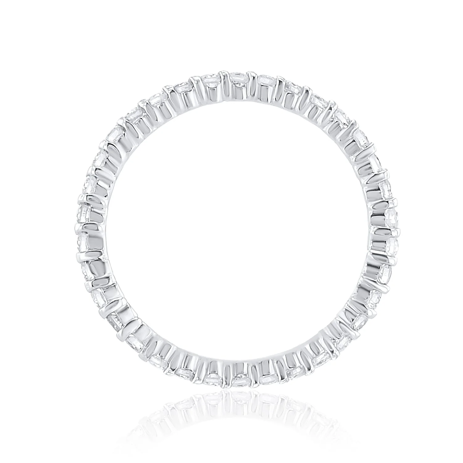 Diamond Eternity Wedding Band in 14K White Gold - Image 3