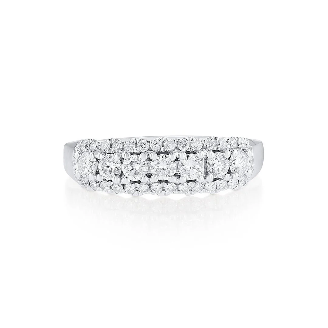 .66 Carats Natural Diamond Halo Band