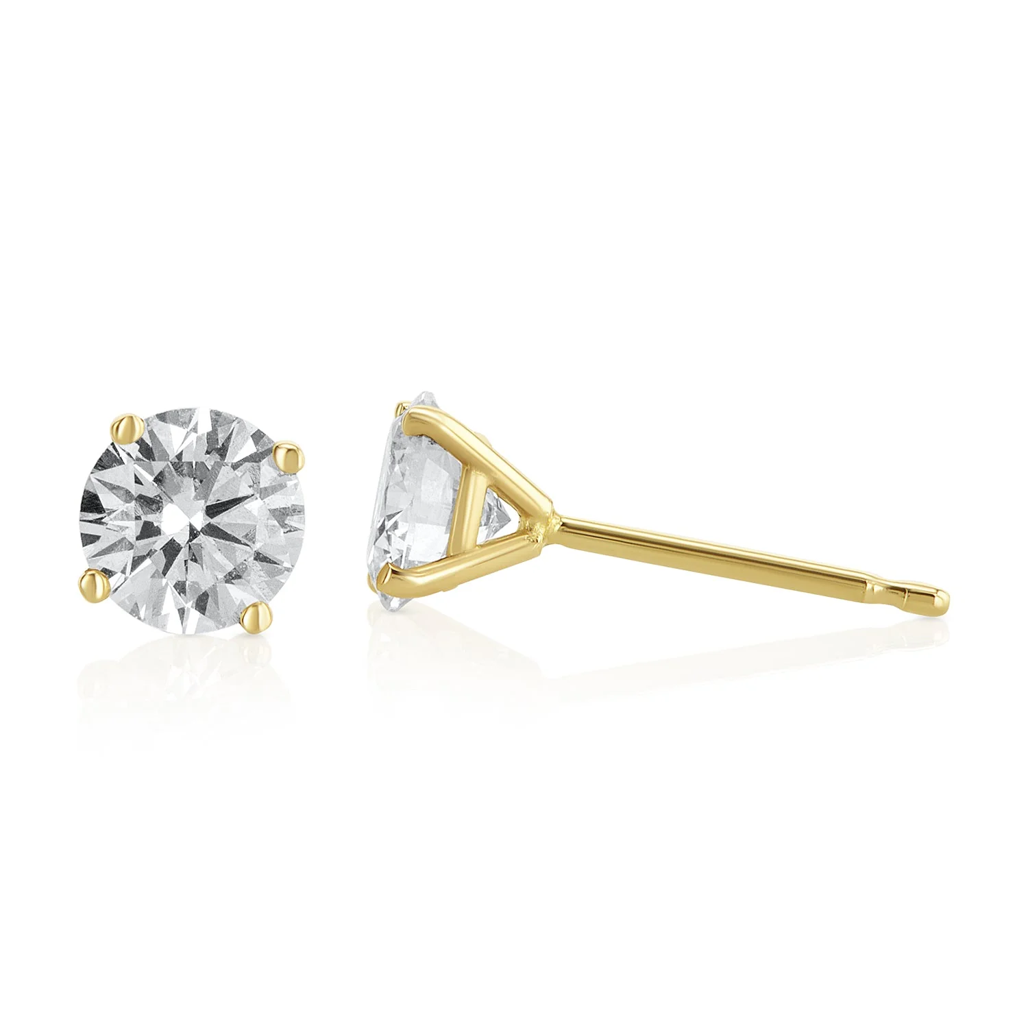 .75 Carats Lab Grown Diamond Stud Earrings - Image 3