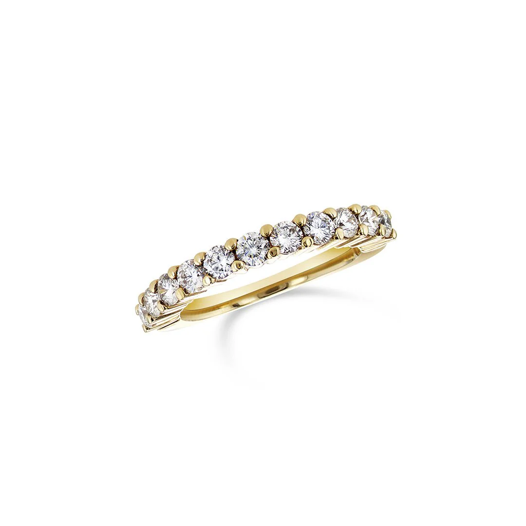 1.00 CT Round Diamond 14K Yellow Gold Band