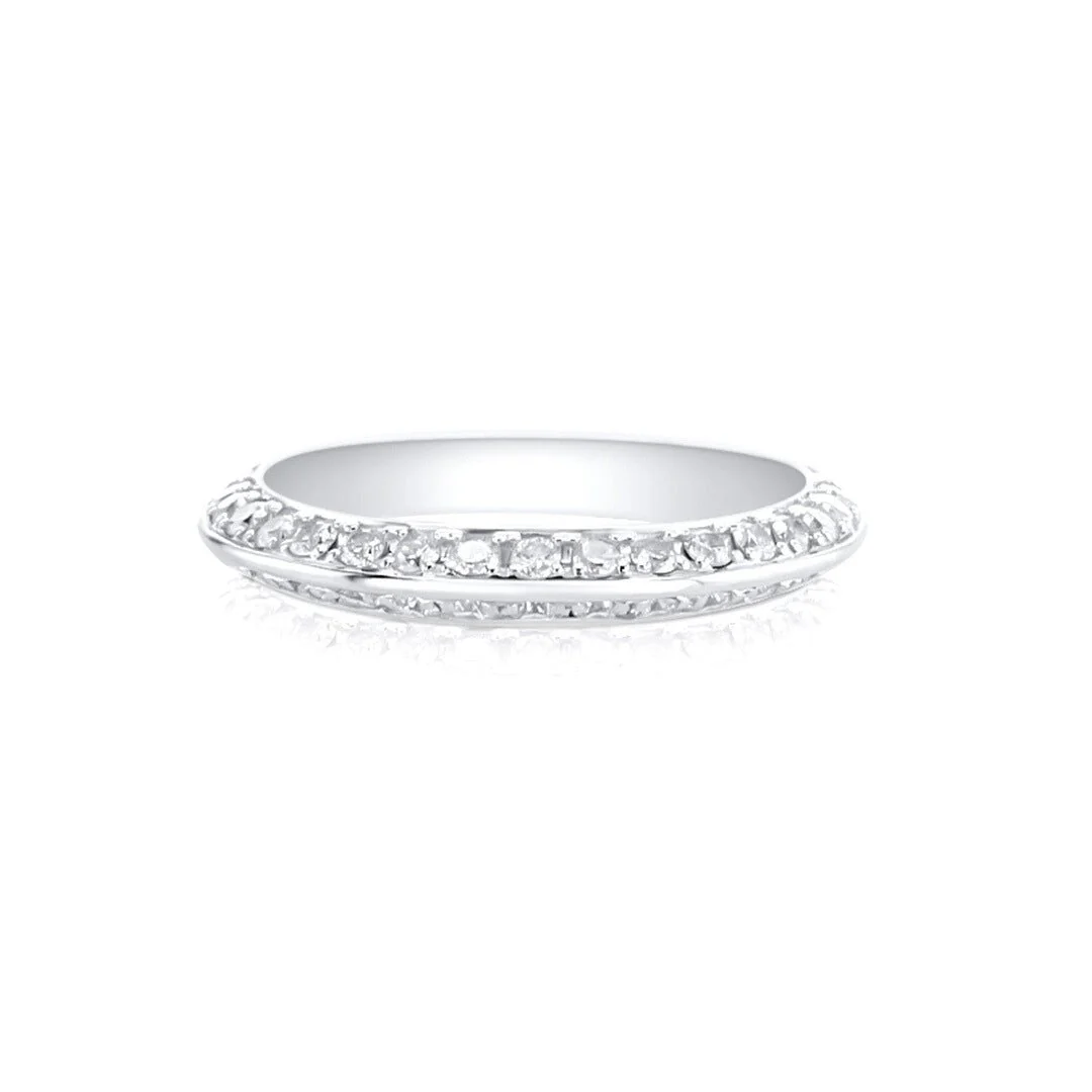 1.00 Carats Natural Diamond Knife Edge Band