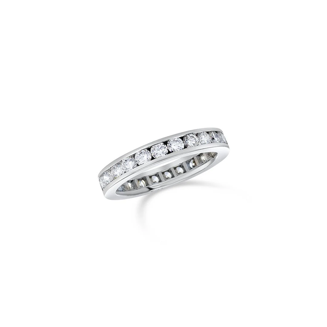 1.20 CT Round Diamond Channel Set Platinum Band