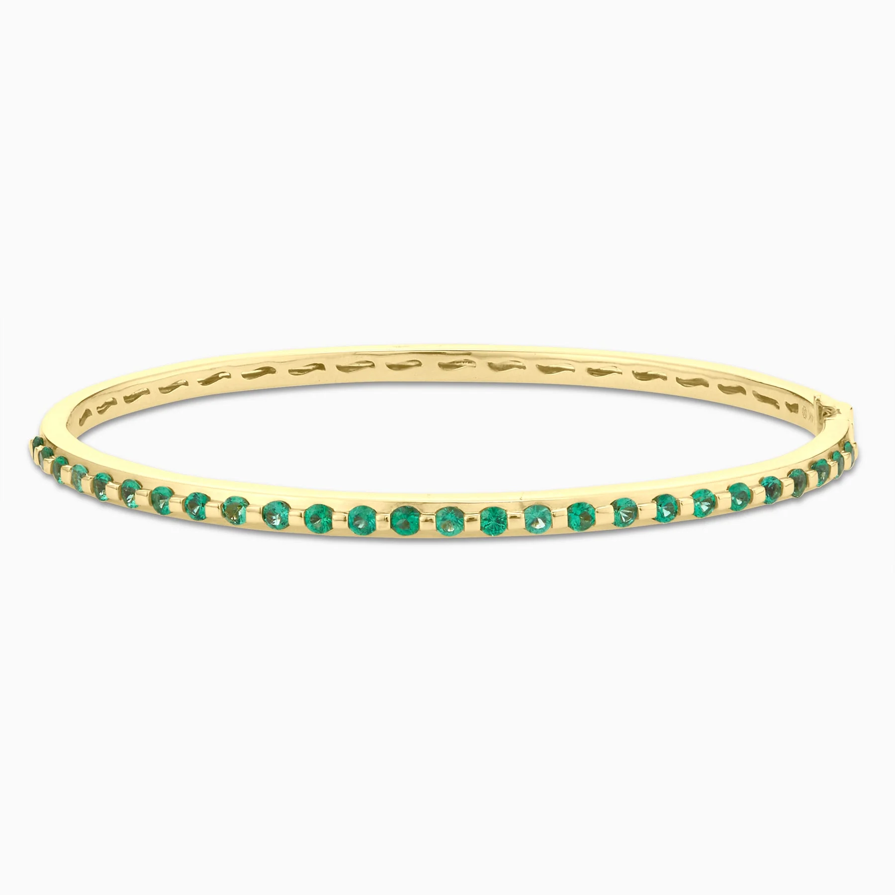 1.25 Carats Natural Green Emerald Bangle