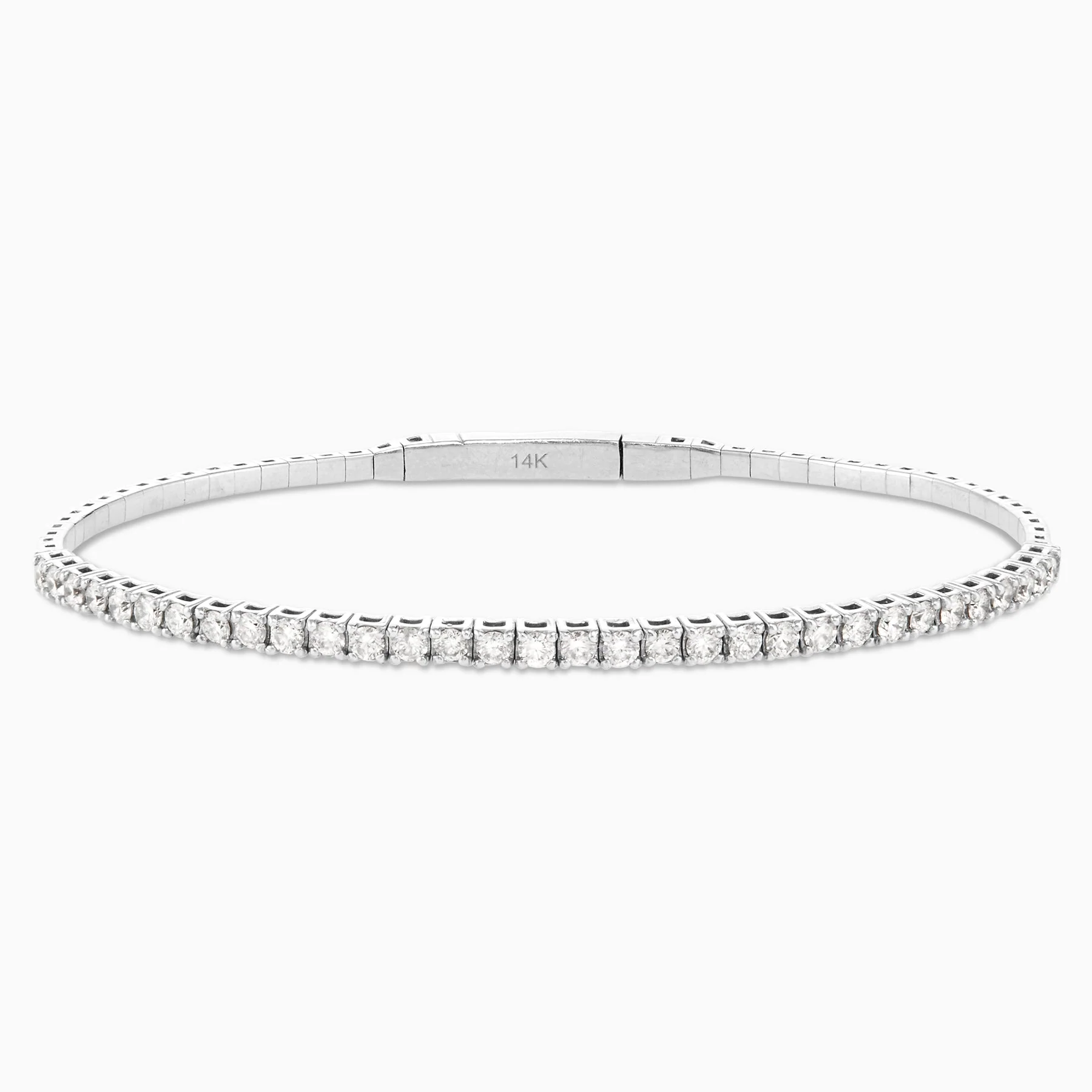 1.35 Carats Natural Diamond Flex Bangle