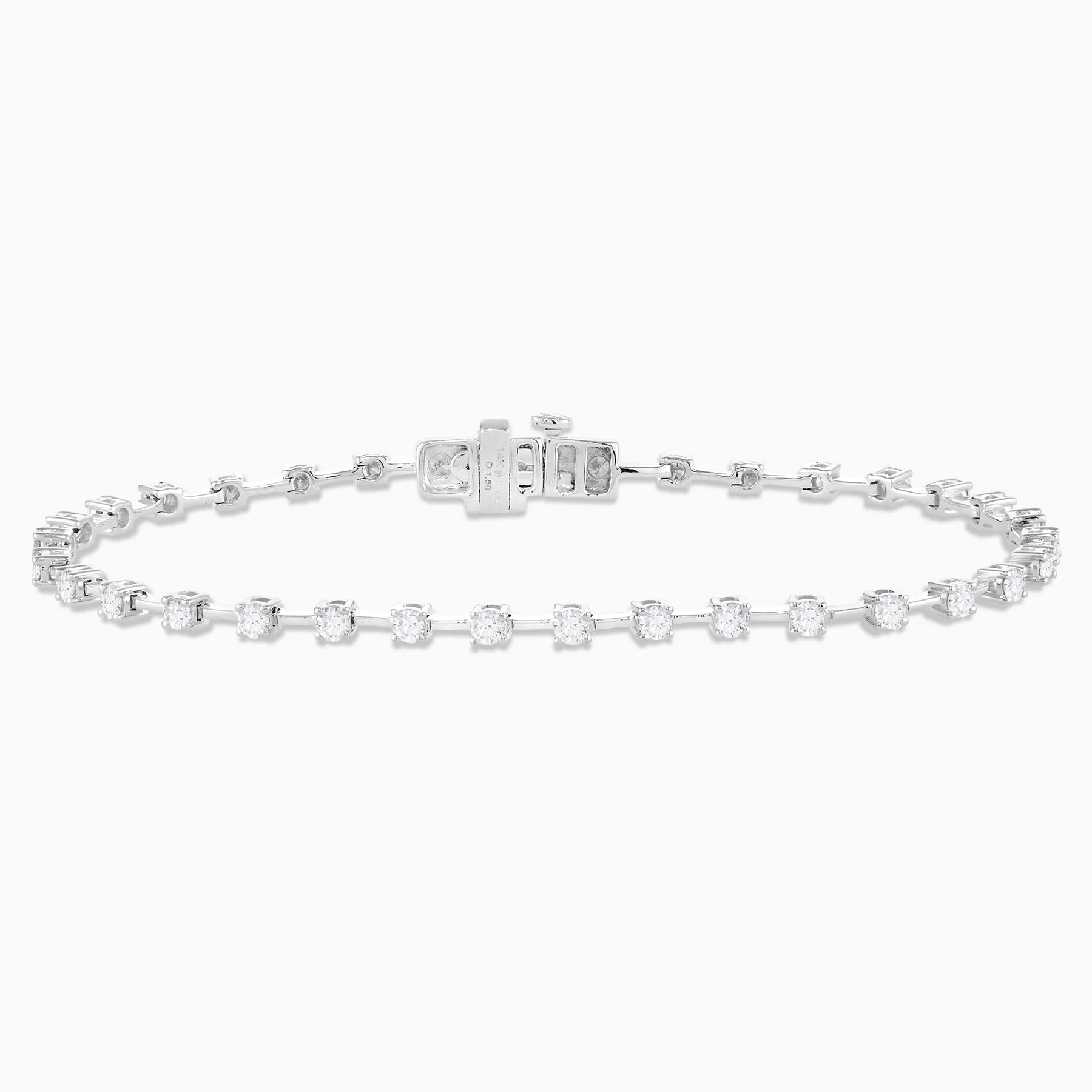 1.50 Carats Natural Diamond Tennis Bracelet