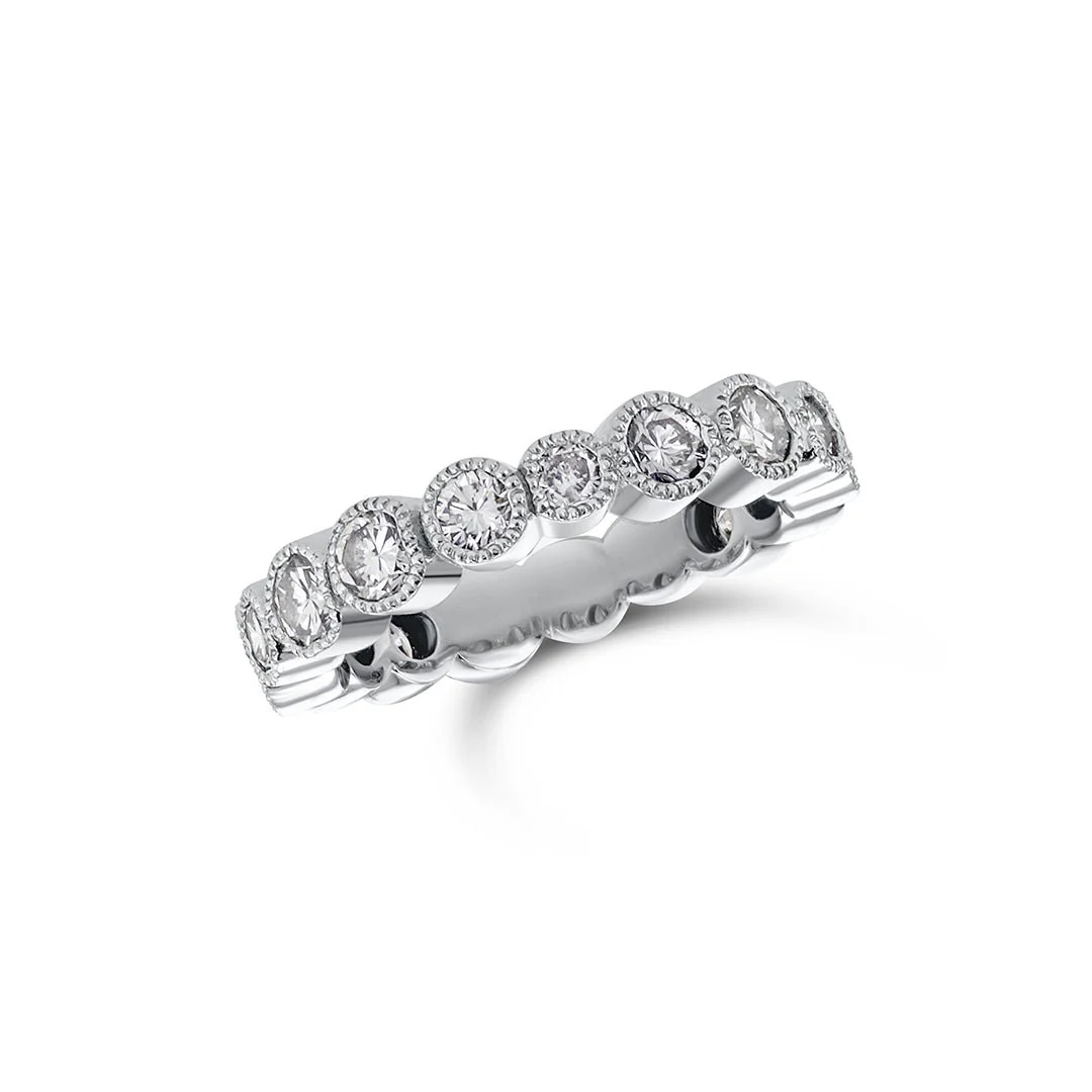 1.73 Carats Grey Natural Diamond Bezel Band - Image 2