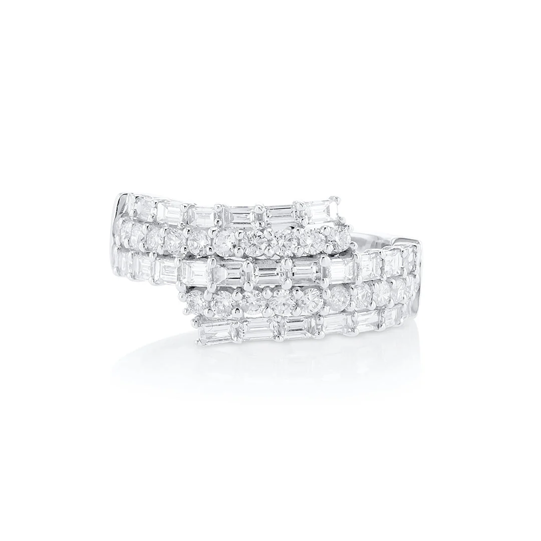 1.77 Carats Natural Diamond Wrap Fashion Ring