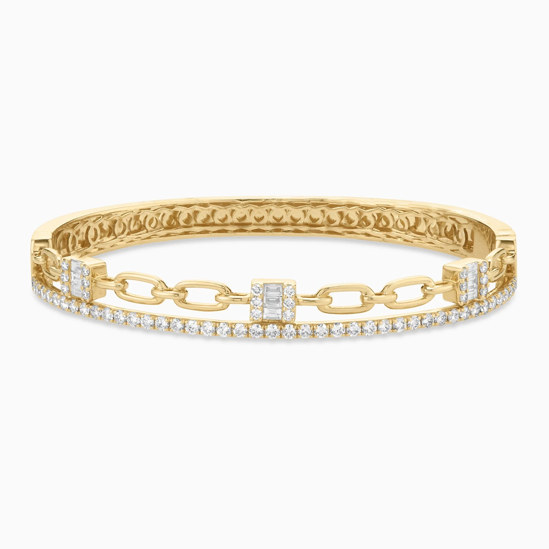 1.78 Carats Natural Diamond Pavé Bangle