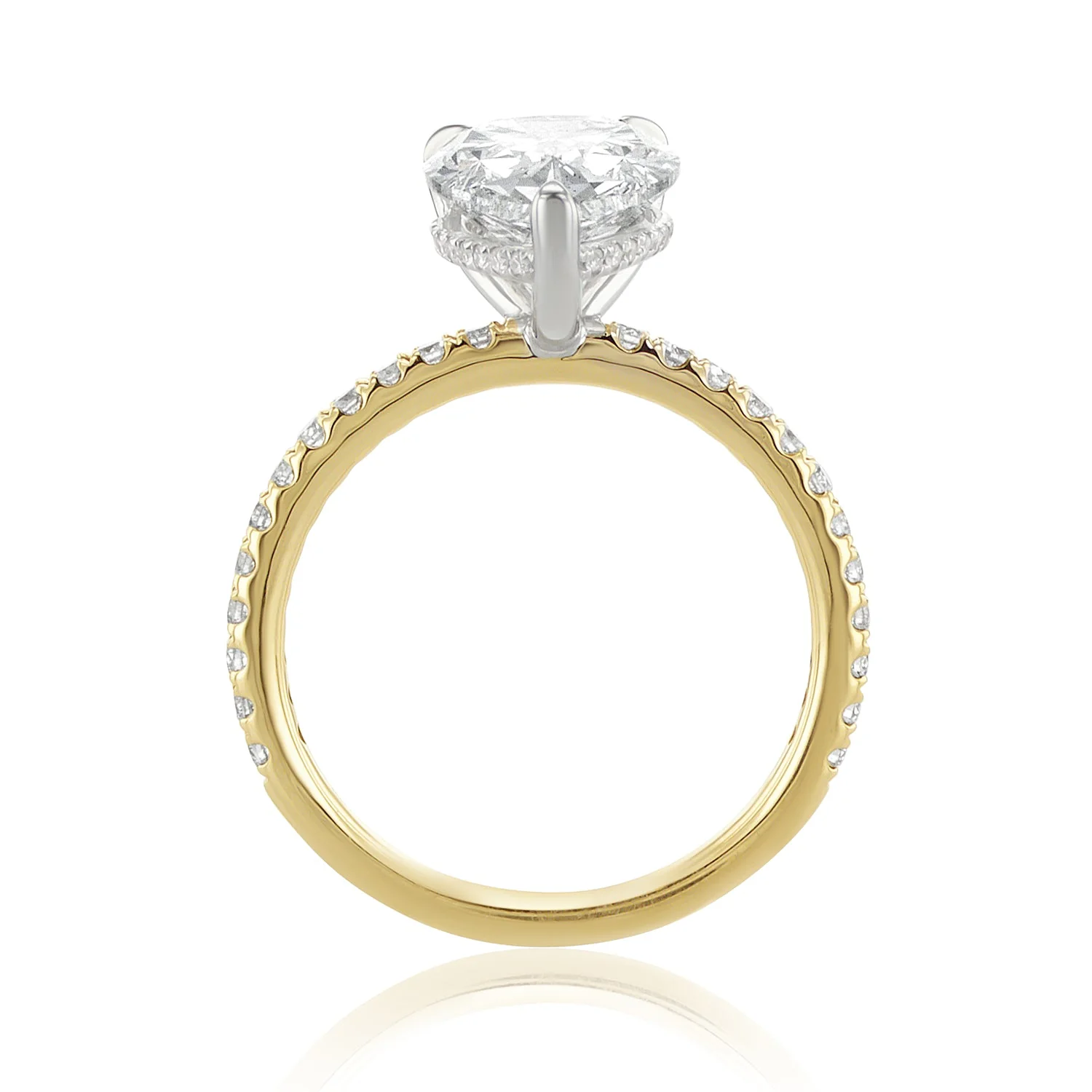 3.05 Carats Pear Lab Grown And Natural Diamond Ring - Image 5