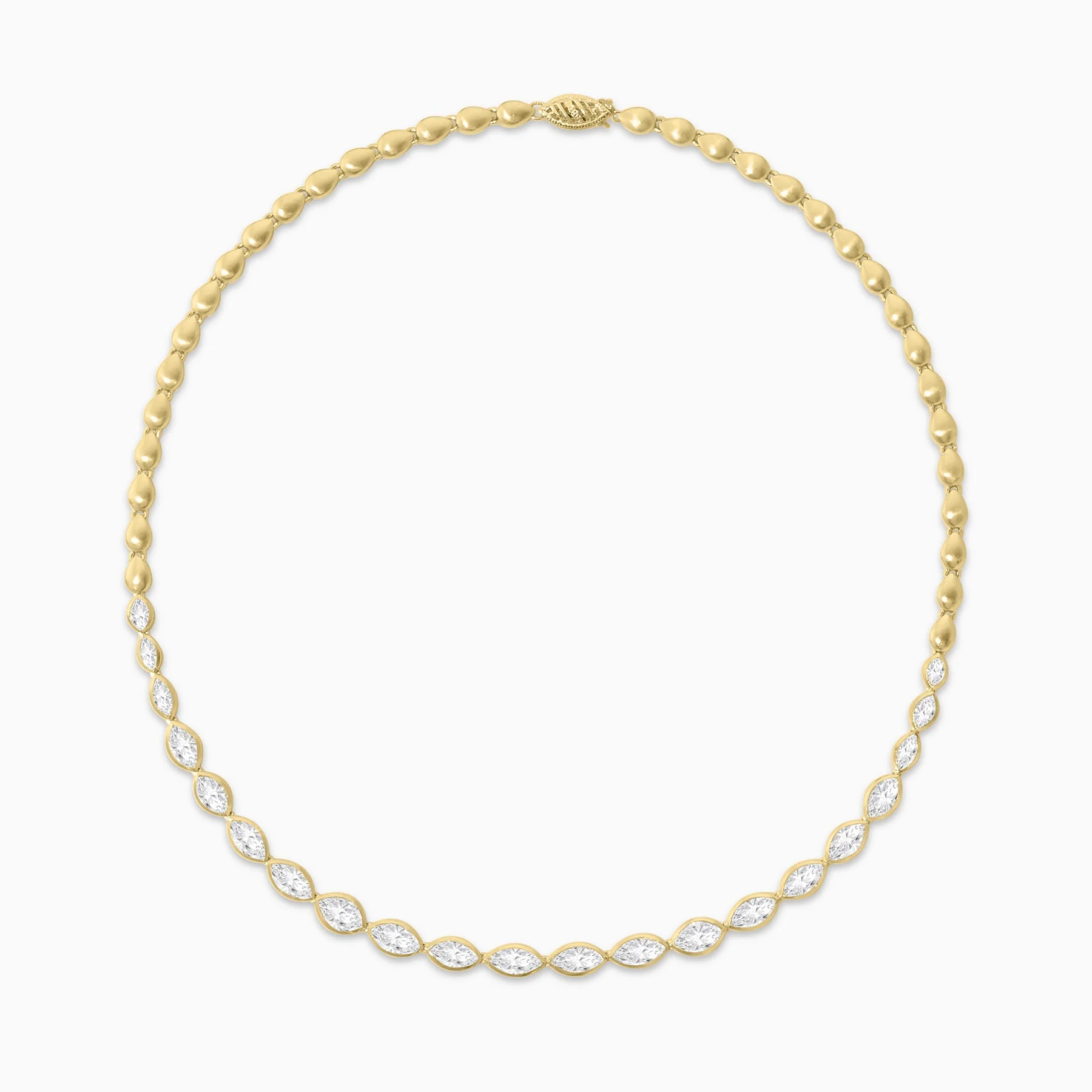 10.16 Carats Marquise Natural Diamond Bezel Necklace - Image 2