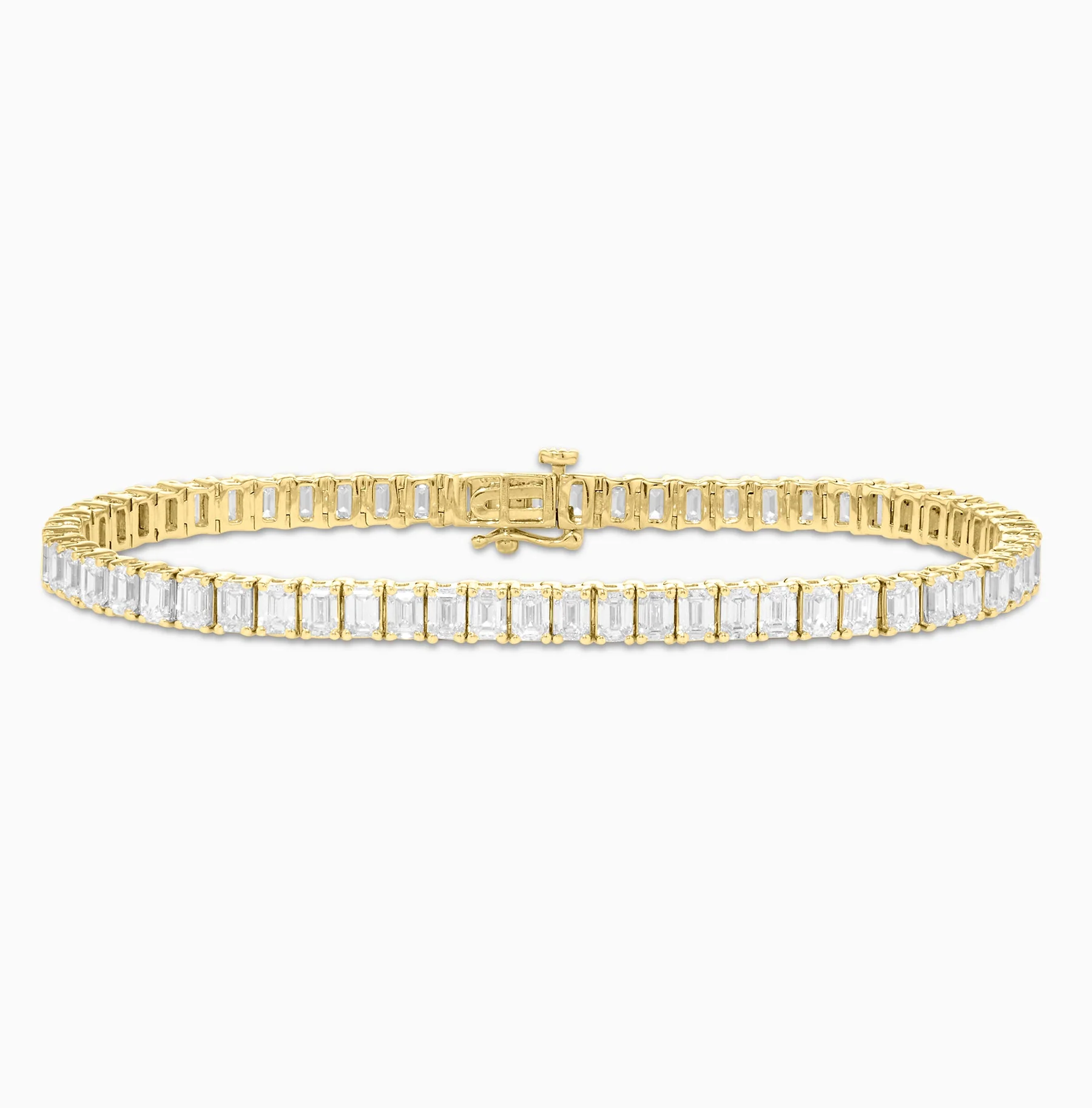 10.85 Carats Lab Grown Emerald Diamond Tennis Bracelet