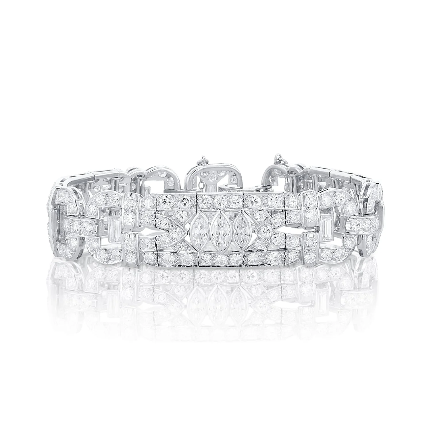 11.00 Carats Diamond Art-Deco Bracelet