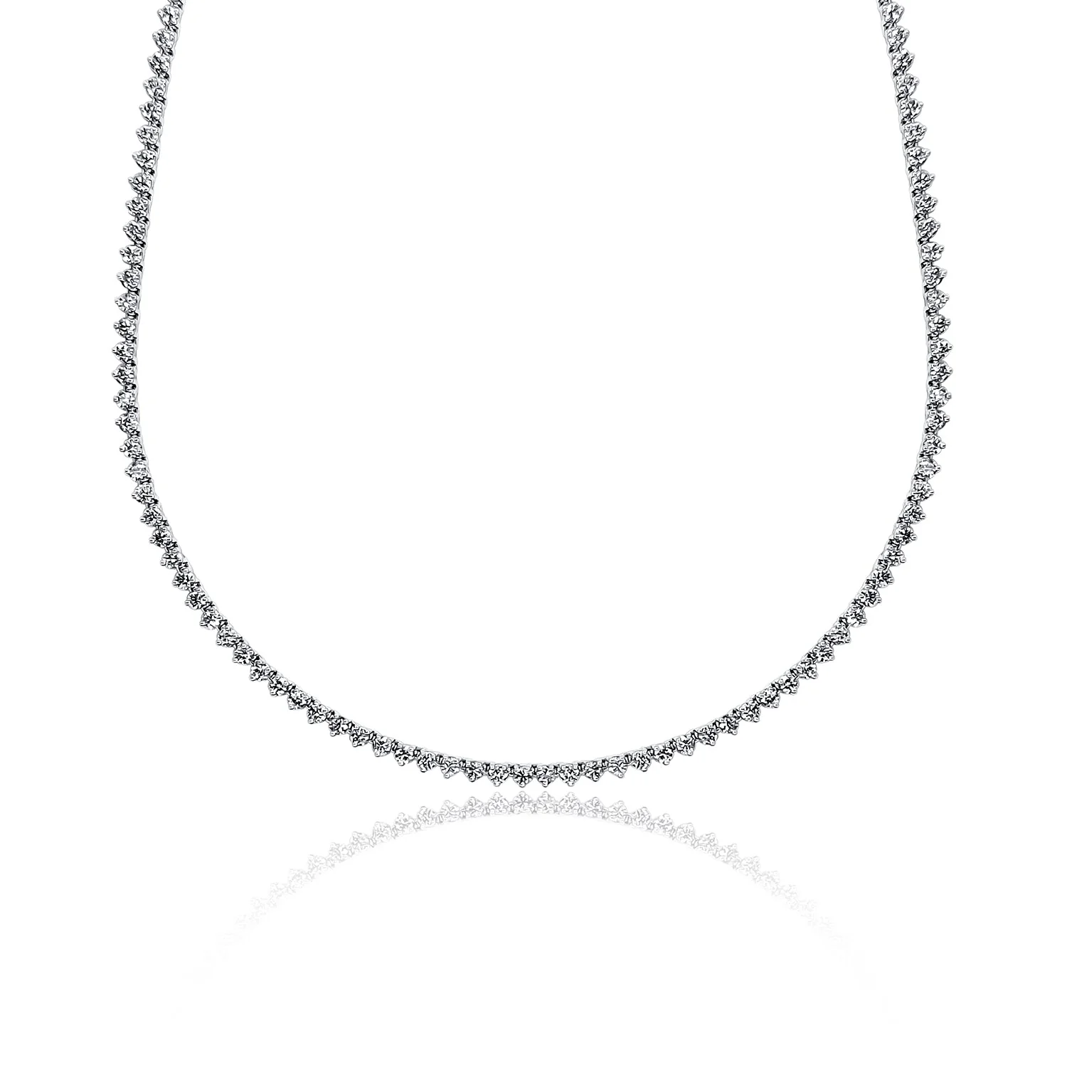 7.65 Carats Natural Diamond Tennis Necklace - Image 2
