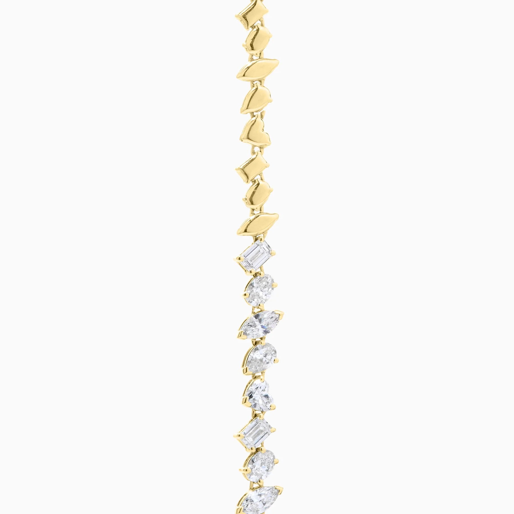 13.84 Carats Multi Shaped Lab Grown Diamond Tennis Necklace - Image 3