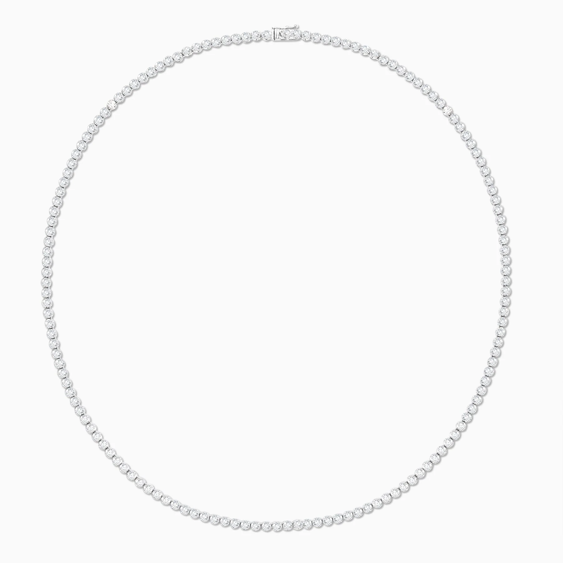 14.02 Carats Natural Diamond Tennis Necklace