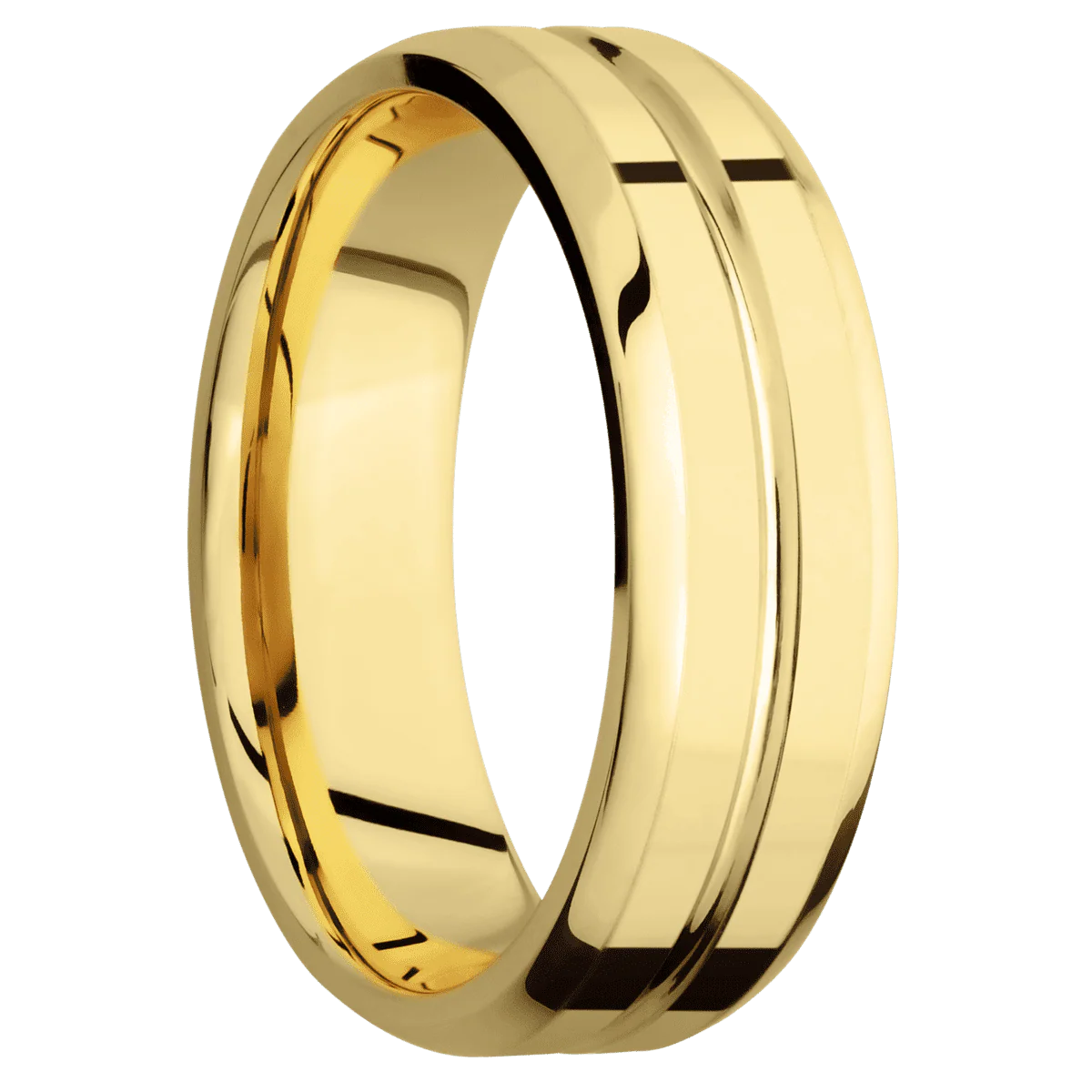 14K Yellow Gold + Polish , Polish Finish