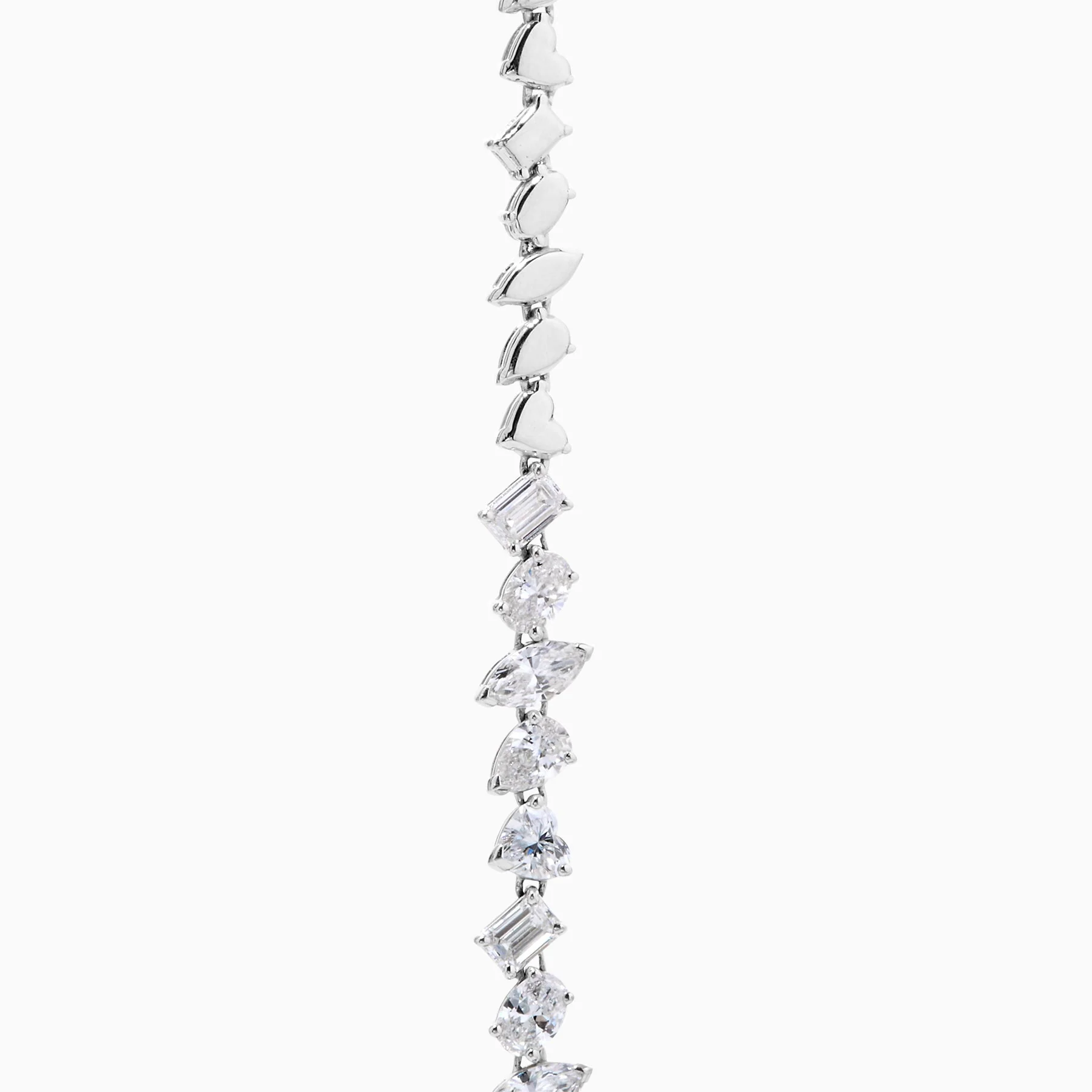 15.69 Carats Multi Shaped Lab Grown Diamond Tennis Necklace - Image 3