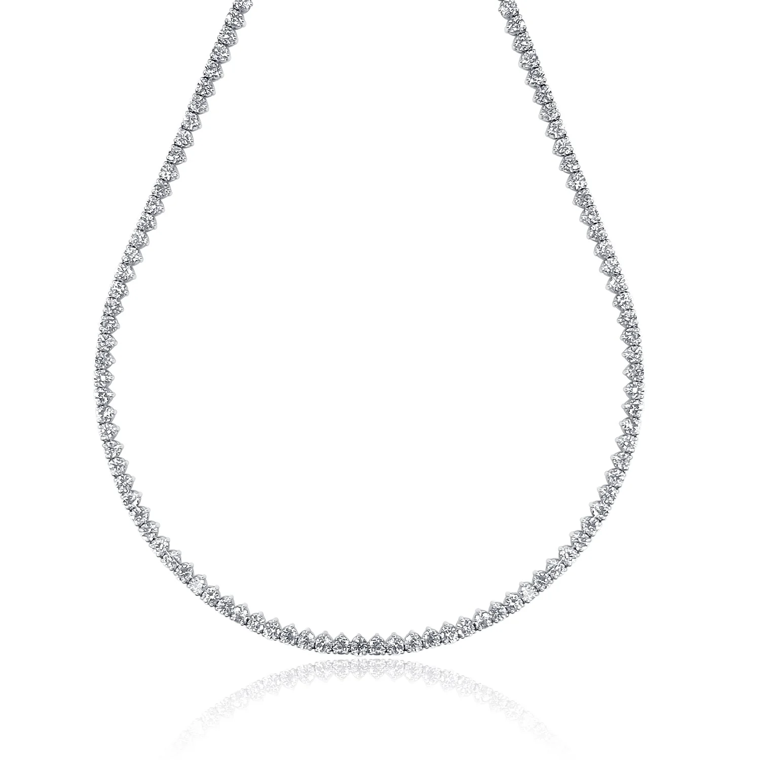 17.95 Carats Natural Diamond Tennis Necklace - Image 2
