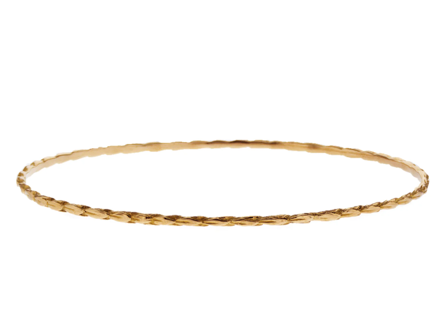 Thin Bangle Bracelet in 18K Rose Gold