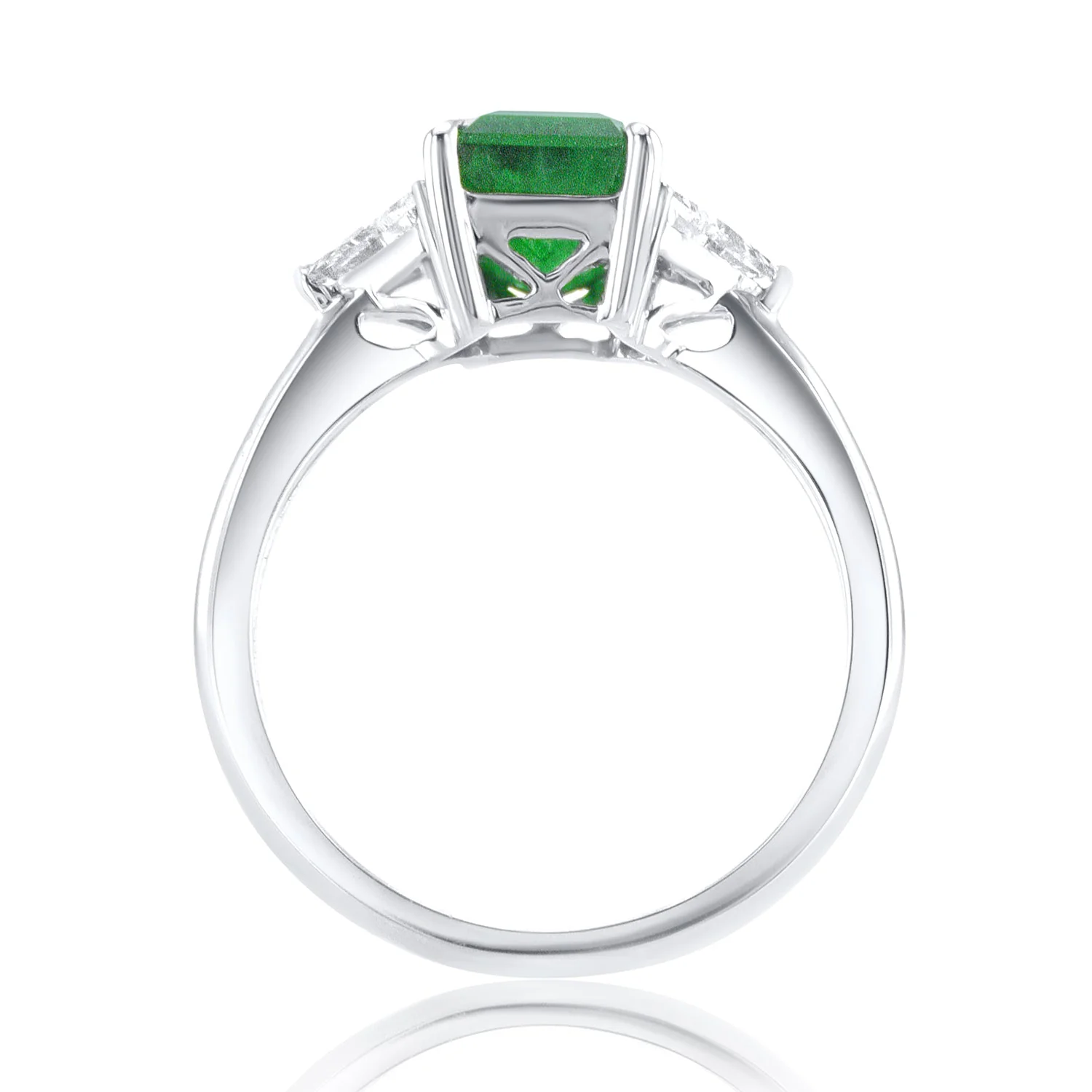 2.73 Carats Natural Diamond & Green Emerald Ring - Image 2
