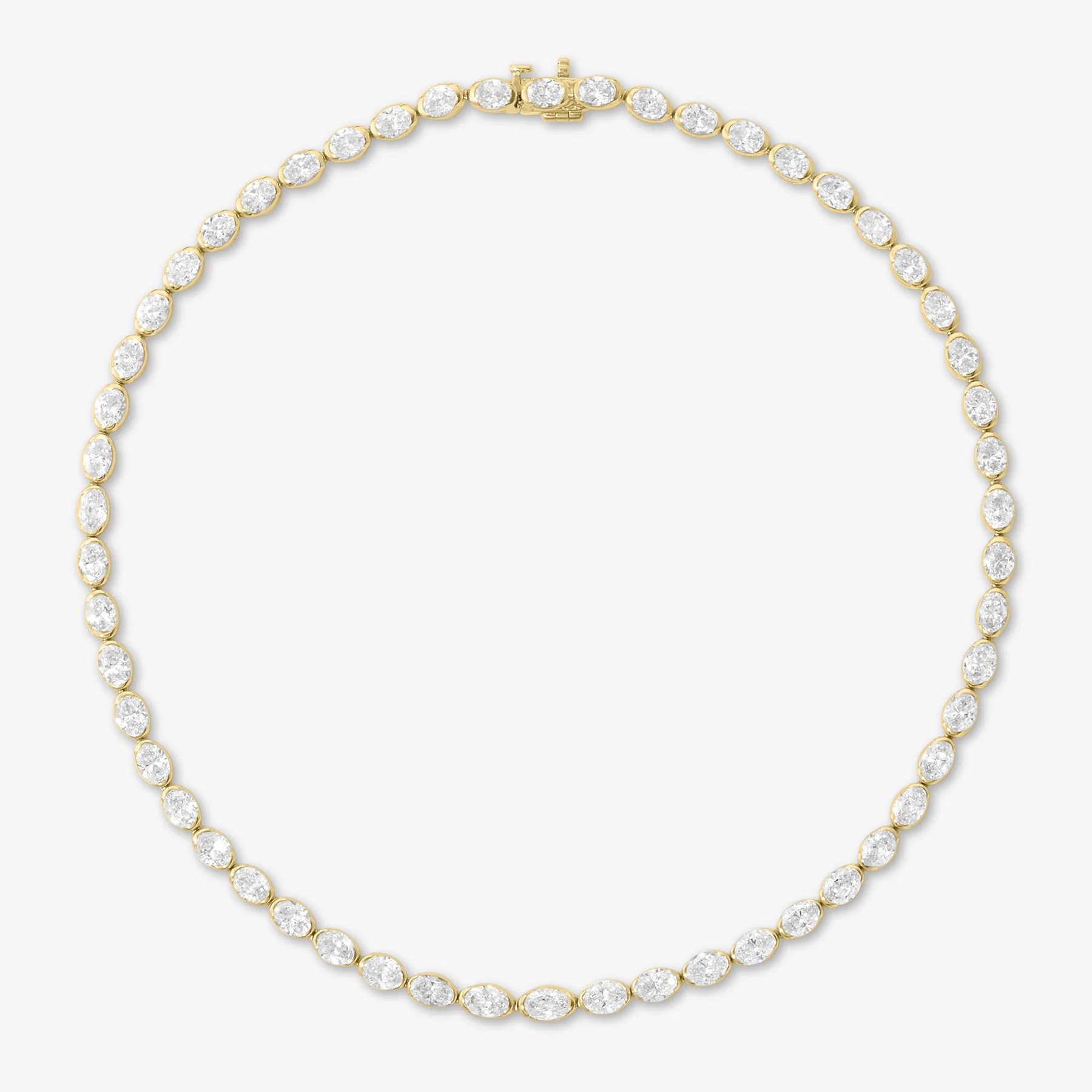 22.07 Carats Oval Natural Diamond Tennis Necklace - Image 2