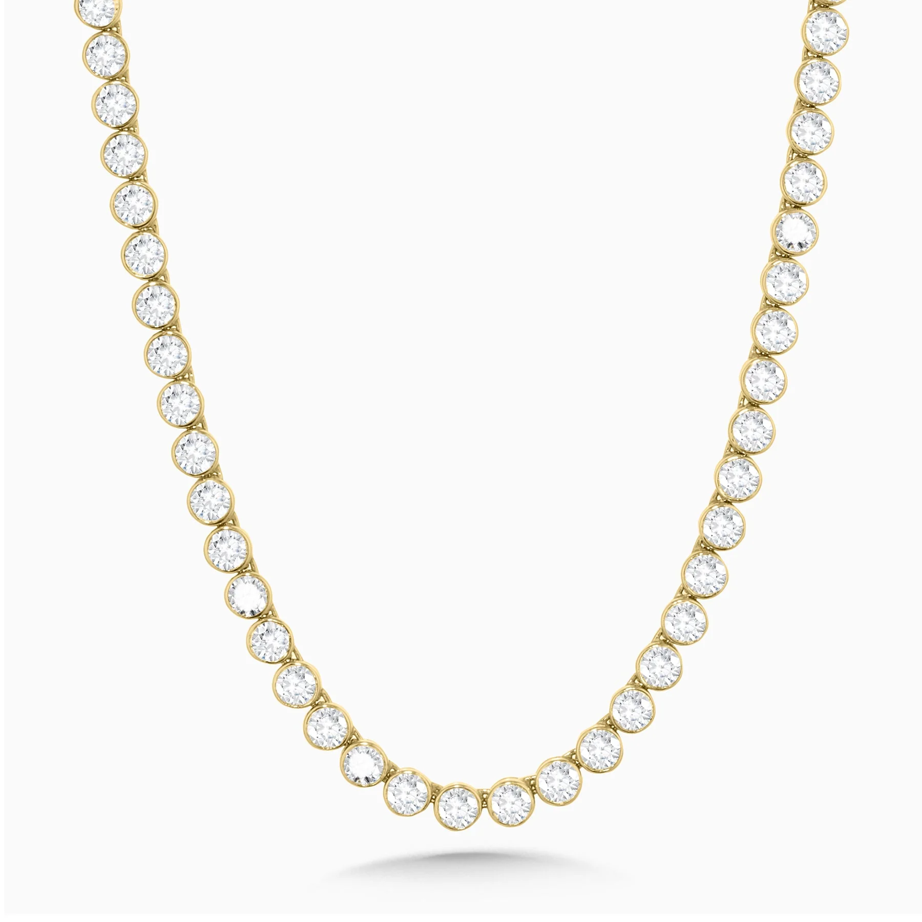27.70 Carats Natural Diamond Bezel Necklace