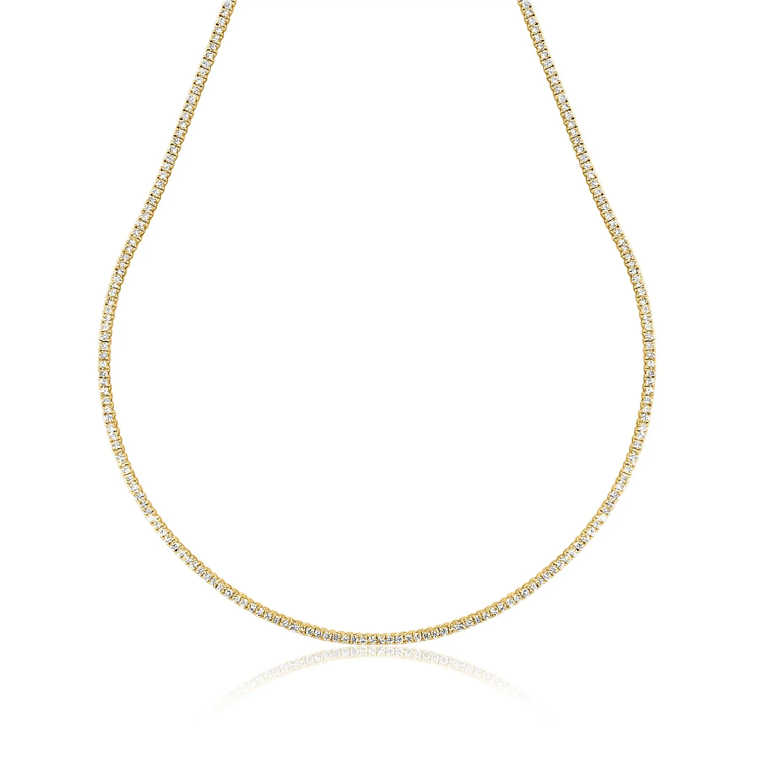 3.00 Carats Natural Diamond Tennis Necklace - Image 2