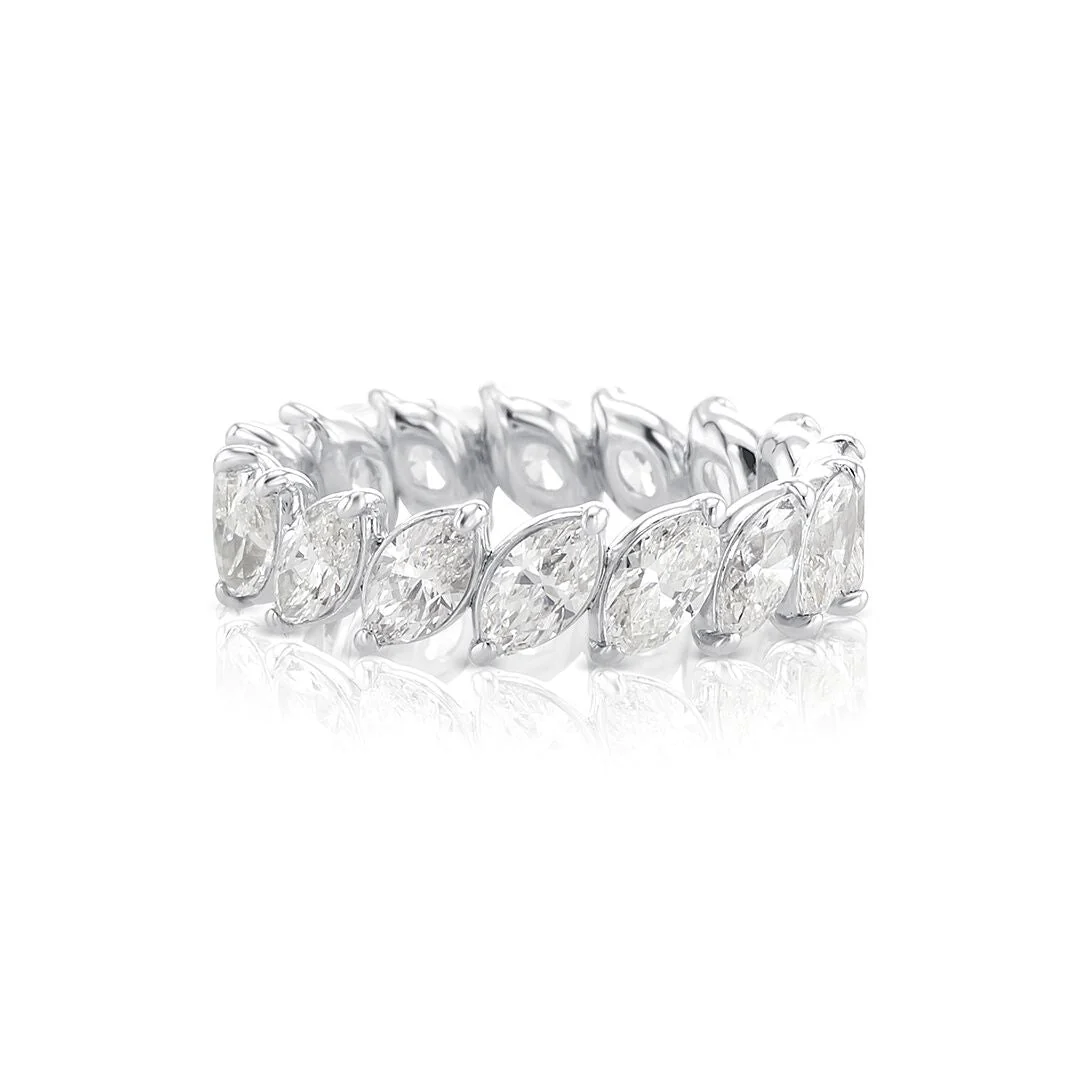 3.23 Carats Natural Diamond Marquise Diagonal Eternity Band