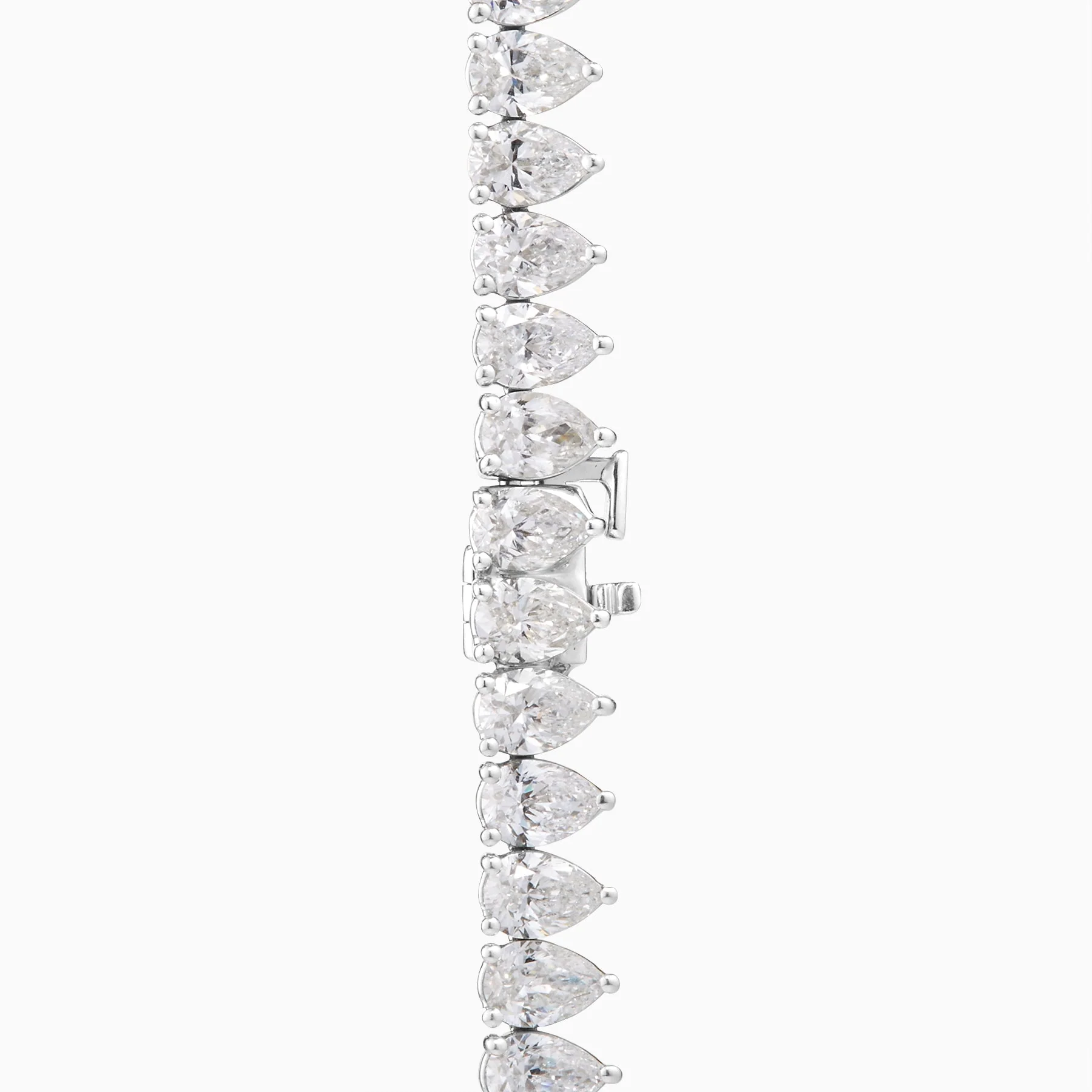 37.09 Carats Natural Pear Shaped Diamond Tennis Necklace - Image 3