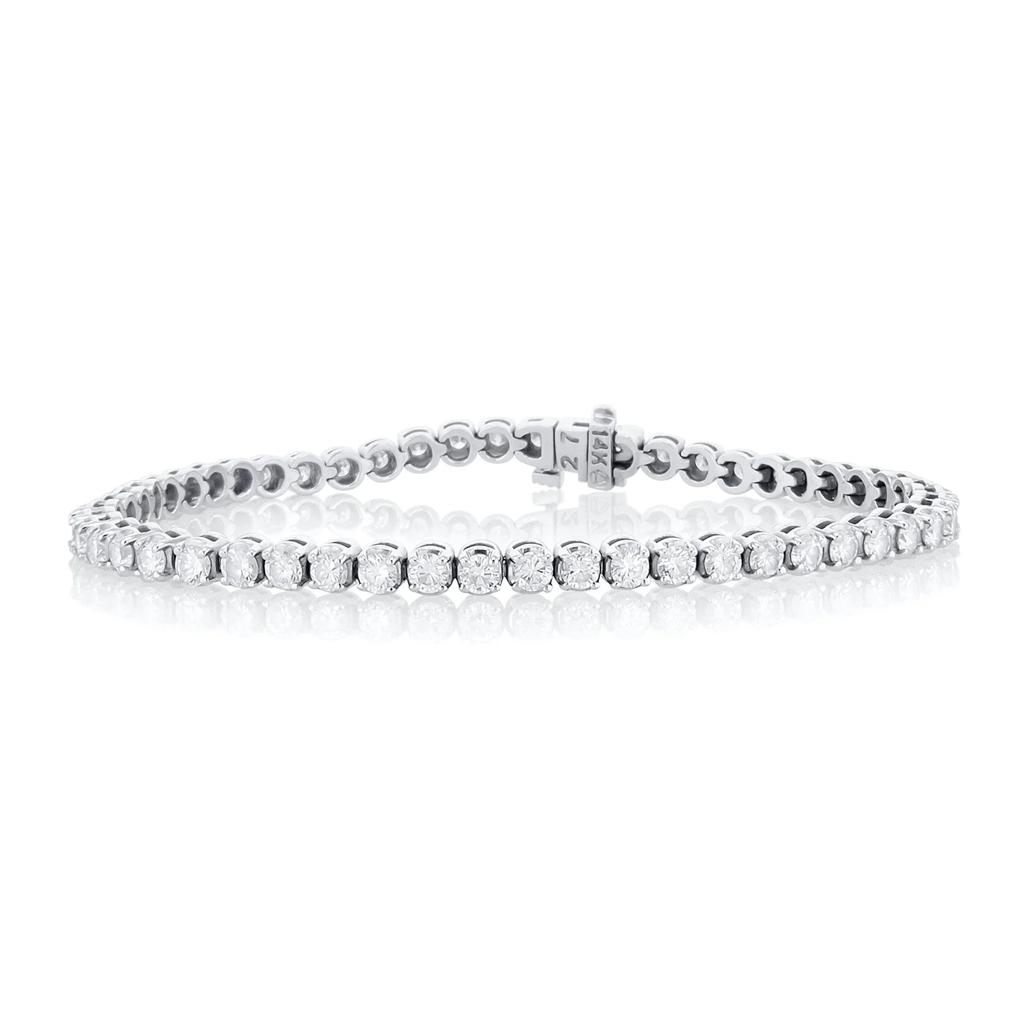 4.00 Carats Natural Diamond Tennis Bracelet