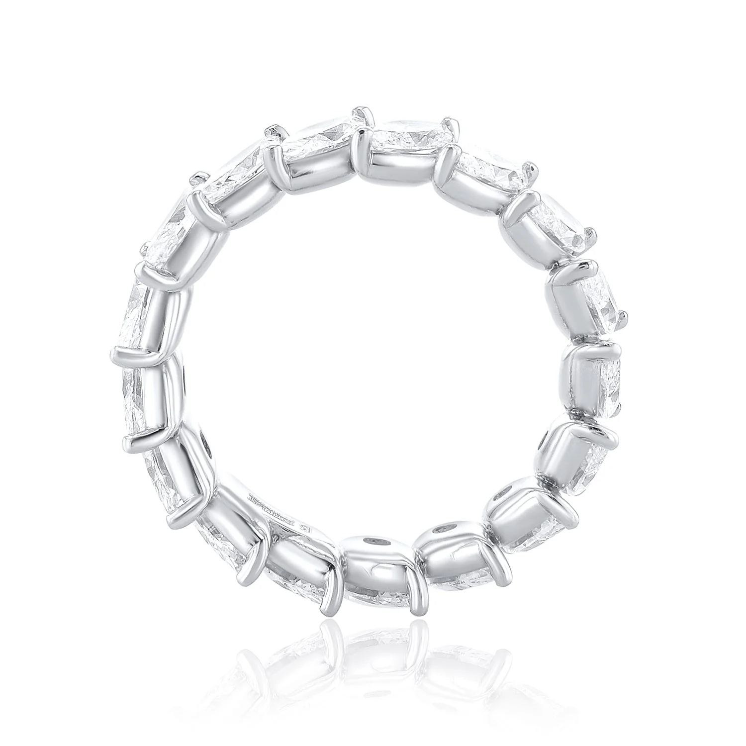 4.06 Cttw Marquise Diamond Platinum Eternity Band - Image 3