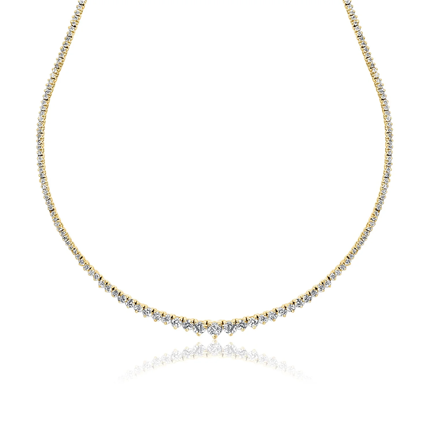 4.90 Carats Natural Diamond Tennis Necklace