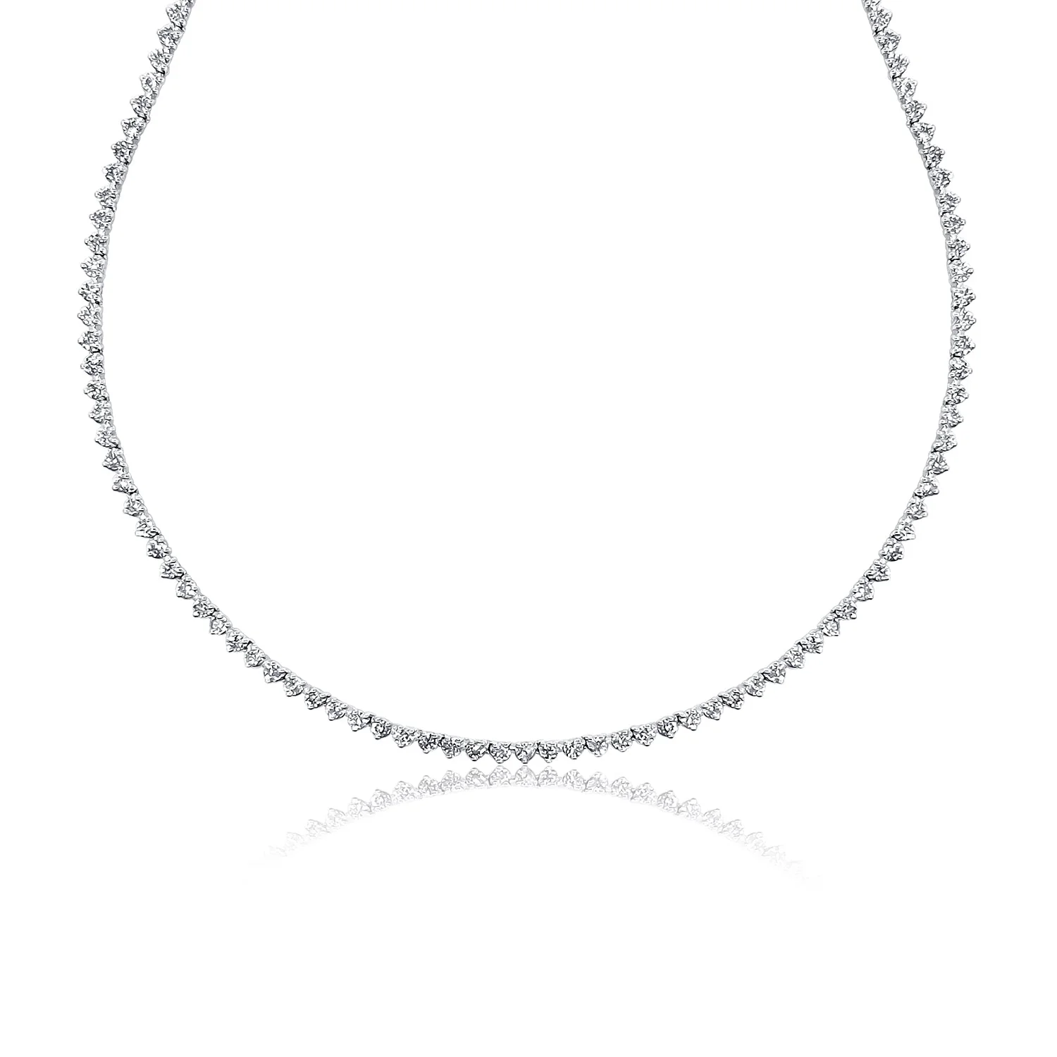 5.50 Carat Natural Diamond Tennis Necklace