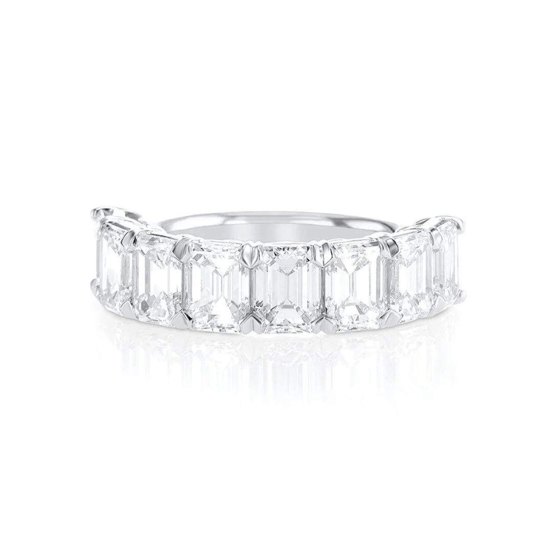 5.74 Carats Natural Diamond Emerald Cut Band