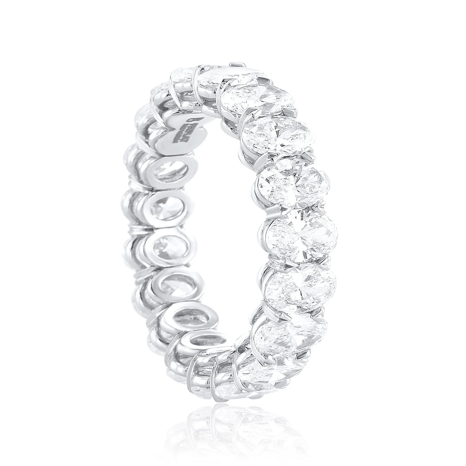 5.89 Cttw Oval Diamond Platinum Eternity Band - Image 2