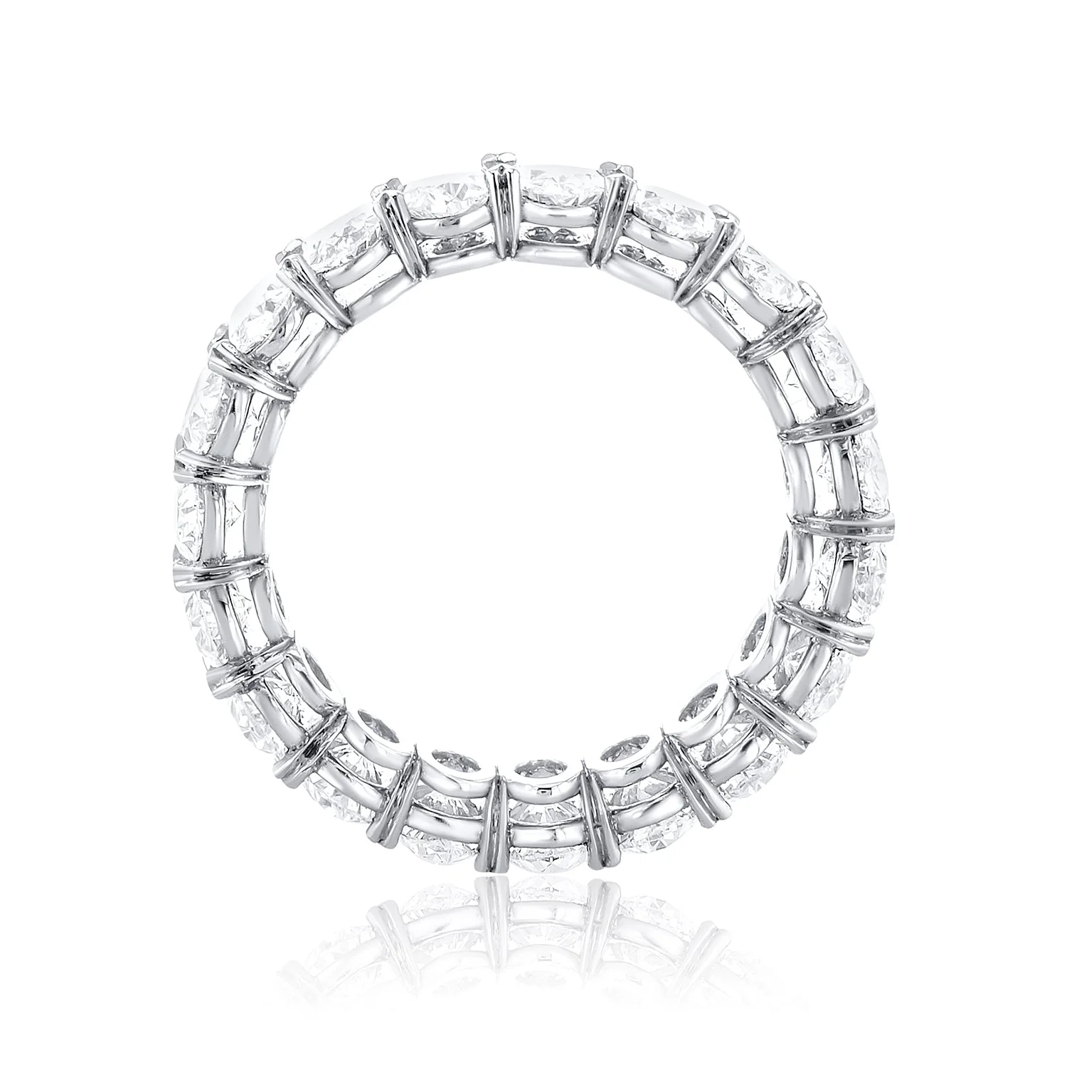 5.89 Cttw Oval Diamond Platinum Eternity Band - Image 3