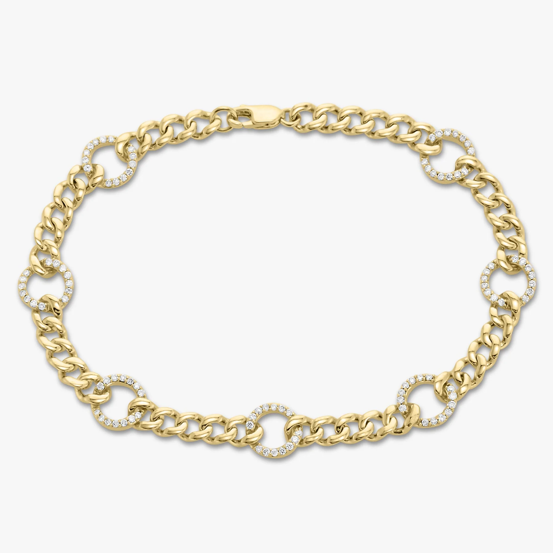 .50 Carats Natural Diamond Pave Link Bracelet