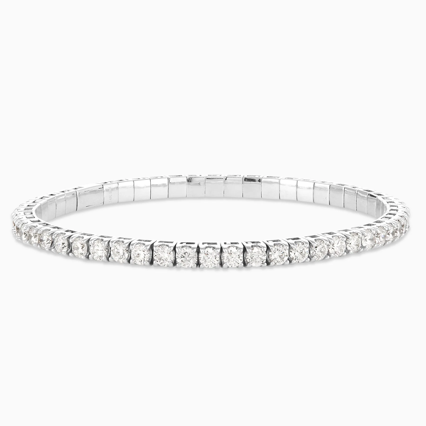 6.00 Carats Natural Diamond Stretch Bangle