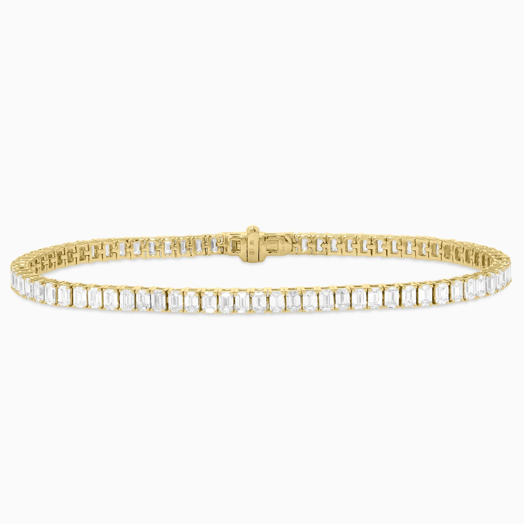 6.03 Carats Lab Grown Emerald Diamond Tennis Bracelet
