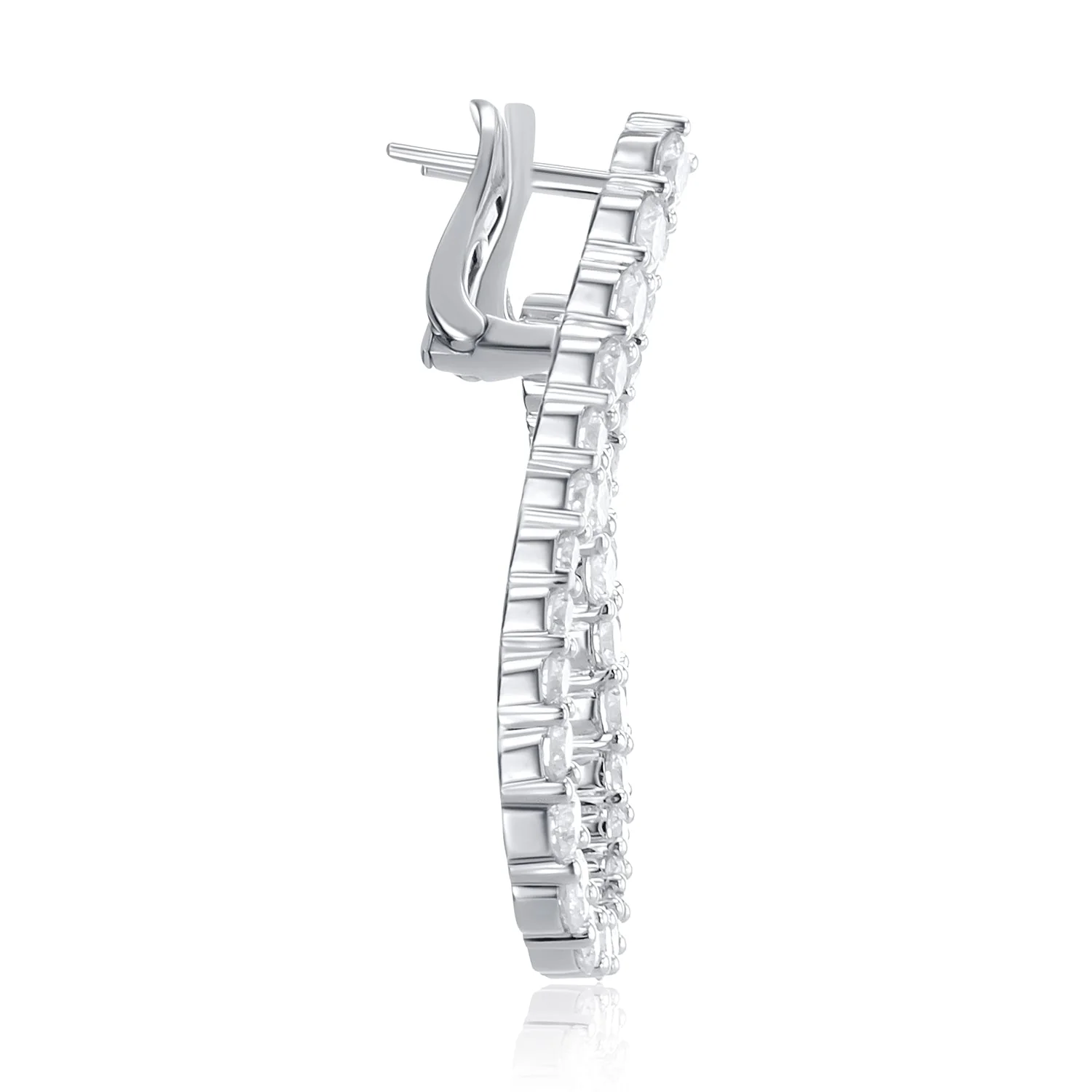 6.14 Carat Natural Diamond Twist Hoop Earrings - Image 2