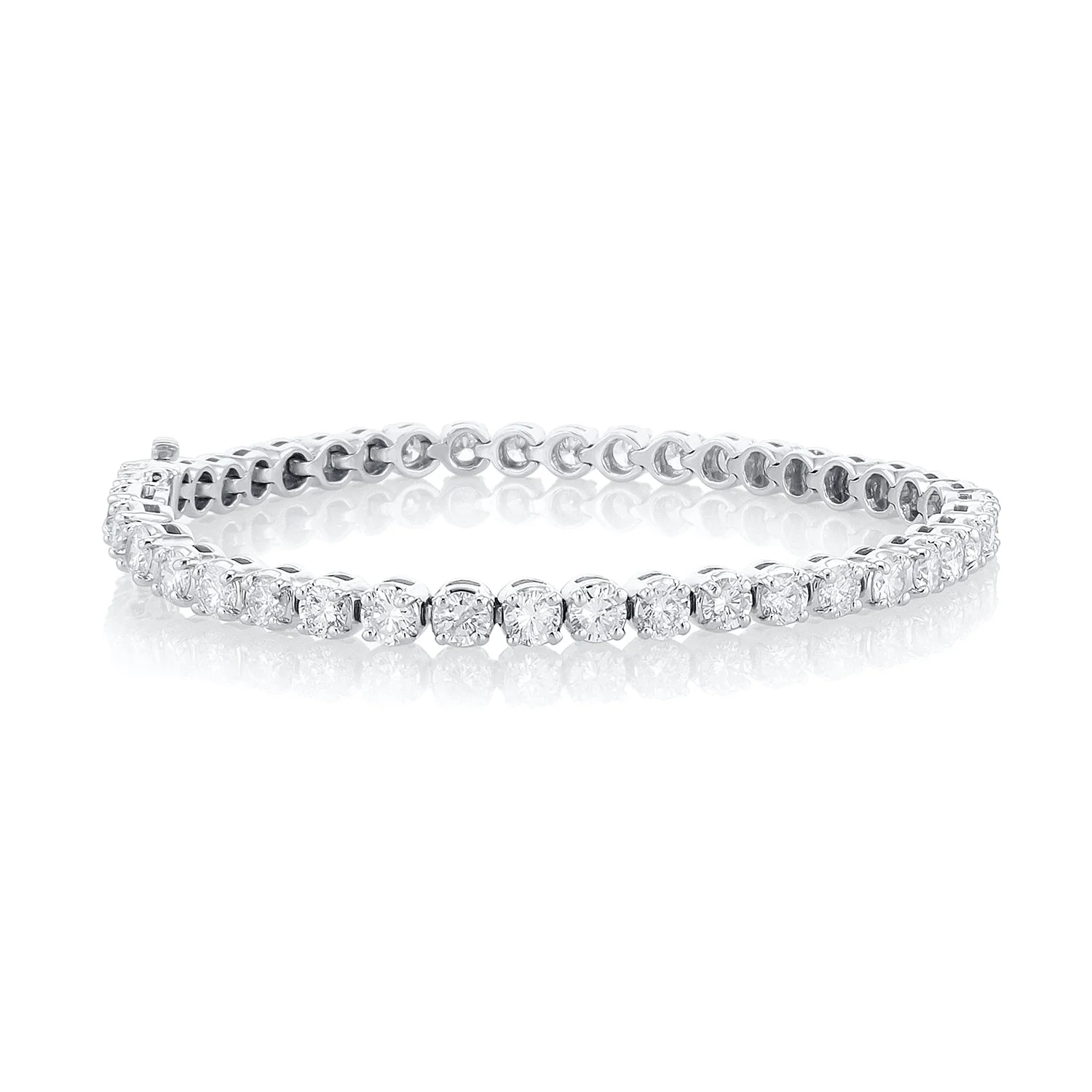 7.00 Carat Natural Diamond Tennis Bracelet - Image 2