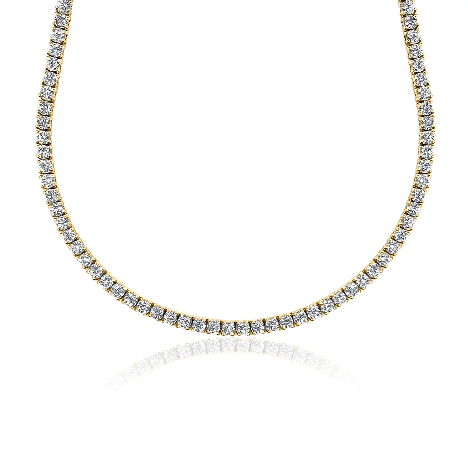 6.94 Carats Natural Diamond Tennis Necklace