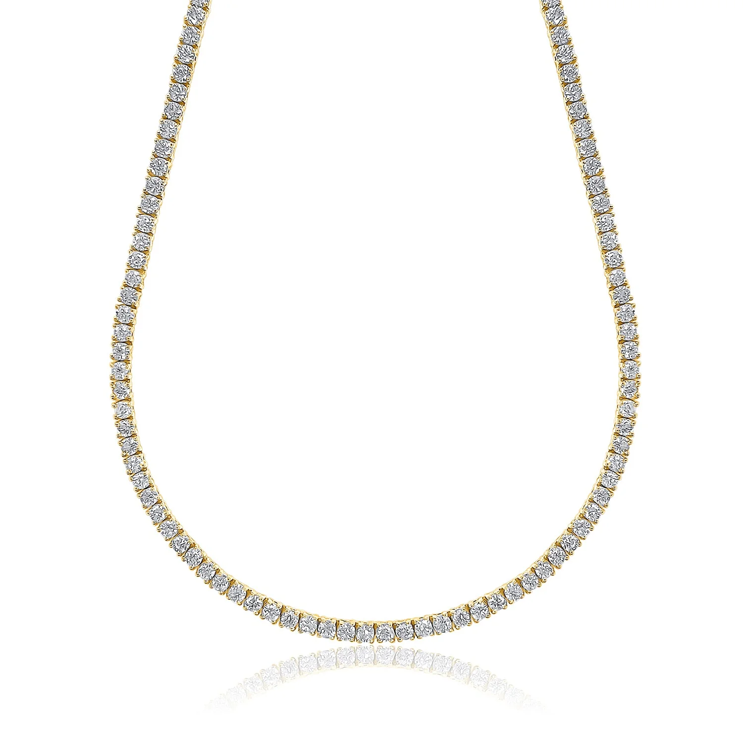 6.94 Carats Natural Diamond Tennis Necklace - Image 2